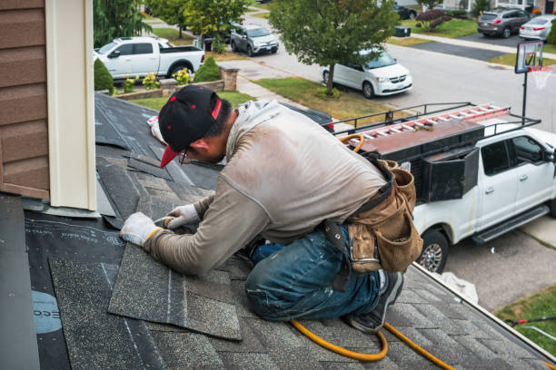 Professional Gutter Installation technician working in Vienna, GA